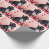 Afghaanse hond met Rozen - Valentijnsdag Cadeaupapier (Hoek)