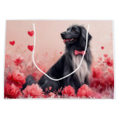 Afghaanse hond met Rozen - Valentijnsdag Groot Cadeauzakje (Voorkant)