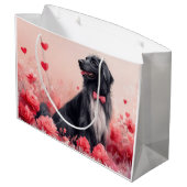 Afghaanse hond met Rozen - Valentijnsdag Groot Cadeauzakje (Achterkant Gekanteld)