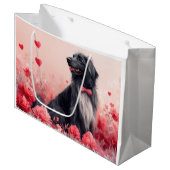 Afghaanse hond met Rozen - Valentijnsdag Groot Cadeauzakje (Voorkant Gekanteld)