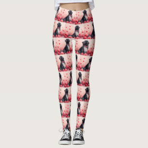 Afghaanse hond met Rozen - Valentijnsdag Leggings