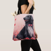 Afghaanse hond met Rozen - Valentijnsdag Tote Bag (Dichtbij)