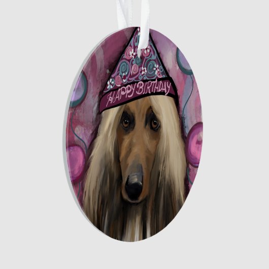 Afghaanse hond ornament (voorkant)