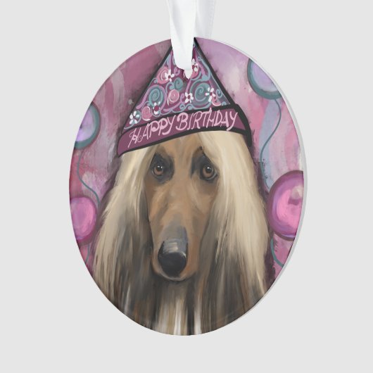 Afghaanse hond ornament (voorkant)