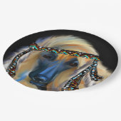 Afghaanse hond papieren bordje (Gekanteld)