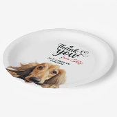 Afghaanse hond papieren bordje (Gekanteld)