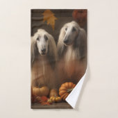 Afghaanse hond Puppy Herfst Delight Pompoen Bad Handdoek (Handdoek)