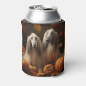 Afghaanse hond Puppy Herfst Delight Pompoen Blikjeskoeler (Blikje Achterkant)