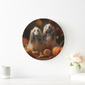 Afghaanse hond Puppy Herfst Delight Pompoen Grote Klok (Huis)