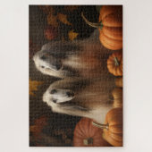 Afghaanse hond Puppy Herfst Delight Pompoen Legpuzzel (Verticaal)