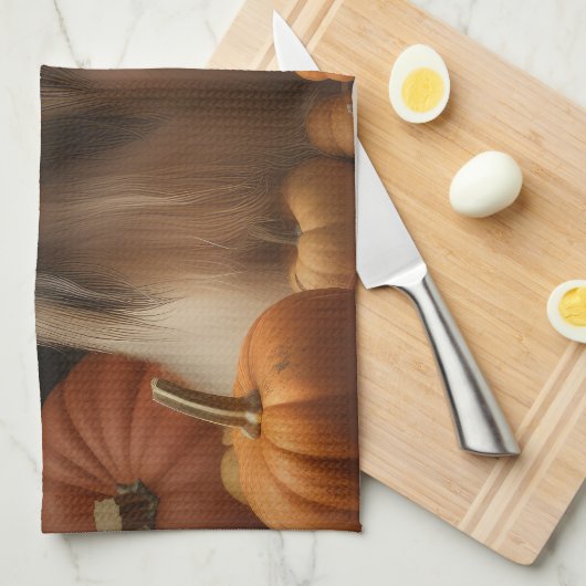 Afghaanse hond Puppy Herfst Delight Pompoen Theedoek (Quarter Fold)