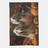 Afghaanse hond Puppy Herfst Delight Pompoen Theedoek (Verticaal)