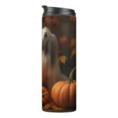 Afghaanse hond Puppy Herfst Delight Pompoen Thermosbeker (Geroteerd rechts)
