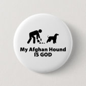 Afghaanse hond ronde button 5,7 cm (Voorkant)