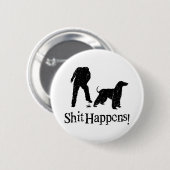 Afghaanse hond ronde button 5,7 cm (Voorkant /achterkant)