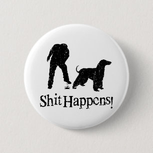 Afghaanse hond ronde button 5,7 cm