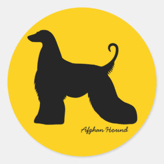 Afghaanse hond ronde sticker