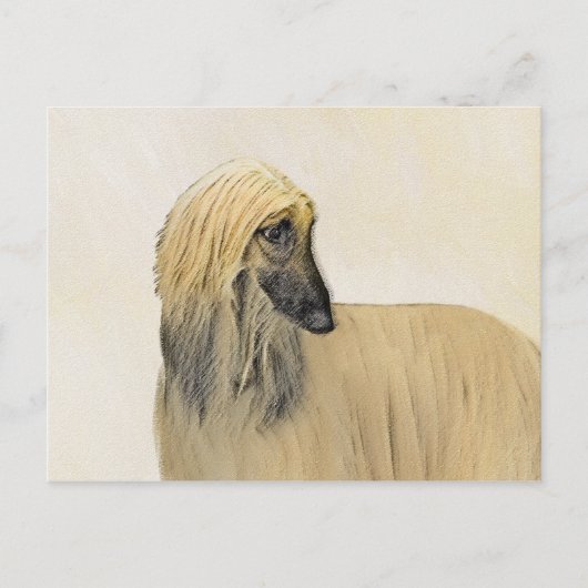 Afghaanse hond schilderen - Kute Original Dog Art Briefkaart (Voorkant)