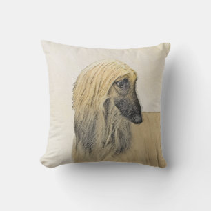 Afghaanse hond schilderen - Kute Original Dog Art Buitenkussen
