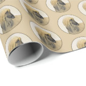 Afghaanse hond schilderen - Kute Original Dog Art Cadeaupapier (Rol Hoek)