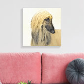 Afghaanse hond schilderen - Kute Original Dog Art Canvas Afdruk (Insitu (Woonkamer))
