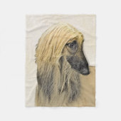 Afghaanse hond schilderen - Kute Original Dog Art Fleece Deken (Voorkant)