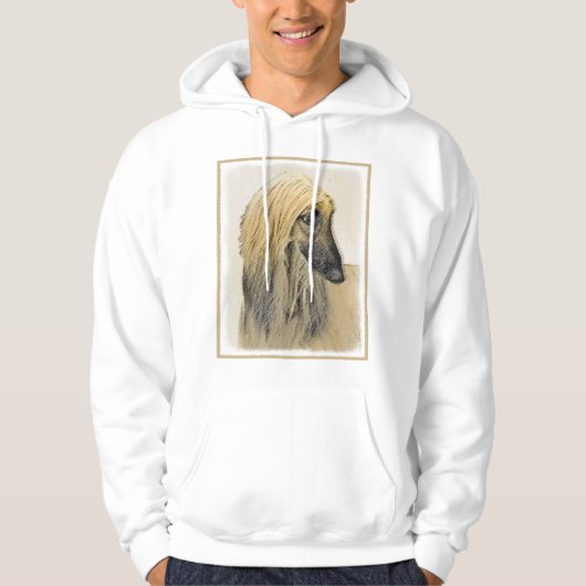Afghaanse hond schilderen - Kute Original Dog Art Hoodie (Voorkant)