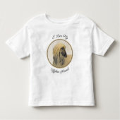 Afghaanse hond schilderen - Kute Original Dog Art Kinder Shirts (Voorkant)