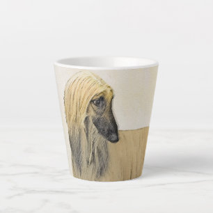 Afghaanse hond schilderen - Kute Original Dog Art Latte Mok