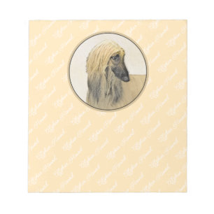 Afghaanse hond schilderen - Kute Original Dog Art Notitieblok
