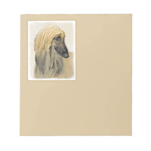 Afghaanse hond schilderen - Kute Original Dog Art Notitieblok