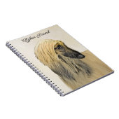 Afghaanse hond schilderen - Kute Original Dog Art Notitieboek (Rechterzijde)
