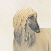 Afghaanse hond schilderen - Kute Original Dog Art Sticker (Voorkant)