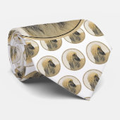 Afghaanse hond schilderen - Kute Original Dog Art Stropdas (Opgerold)