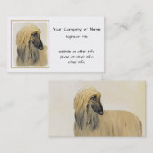 Afghaanse hond schilderen - Kute Original Dog Art Visitekaartje (Voorkant / Achterkant)