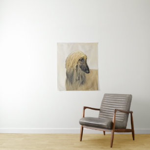 Afghaanse hond schilderen - Kute Original Dog Art Wandkleed