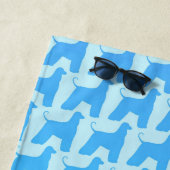 Afghaanse hond silhouetten patroon strandlaken (In situ)