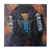 Afghaanse hond tegeltje (Voorkant)
