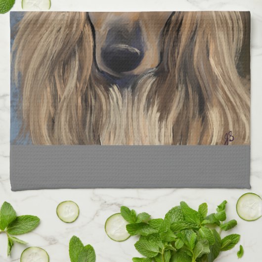 Afghaanse hond theedoek (Gevouwen)