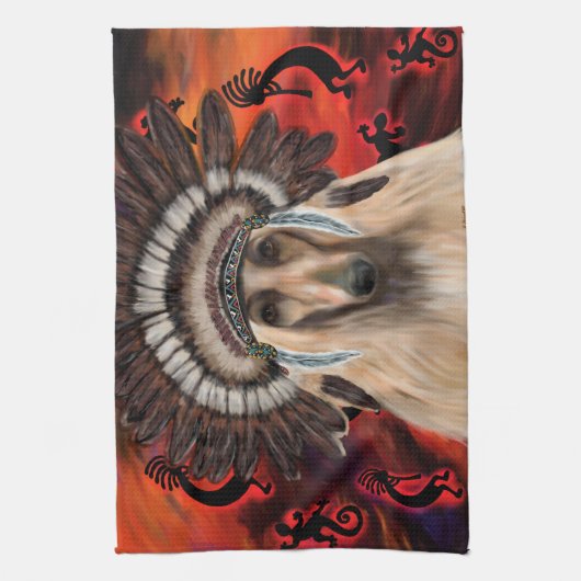 Afghaanse hond theedoek (Verticaal)