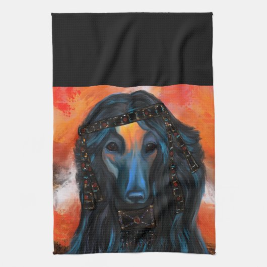 Afghaanse hond theedoek (Verticaal)