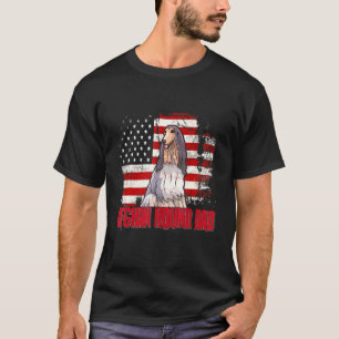 Afghaanse hond vader Amerikaanse vlag op 4 juli ho T-shirt