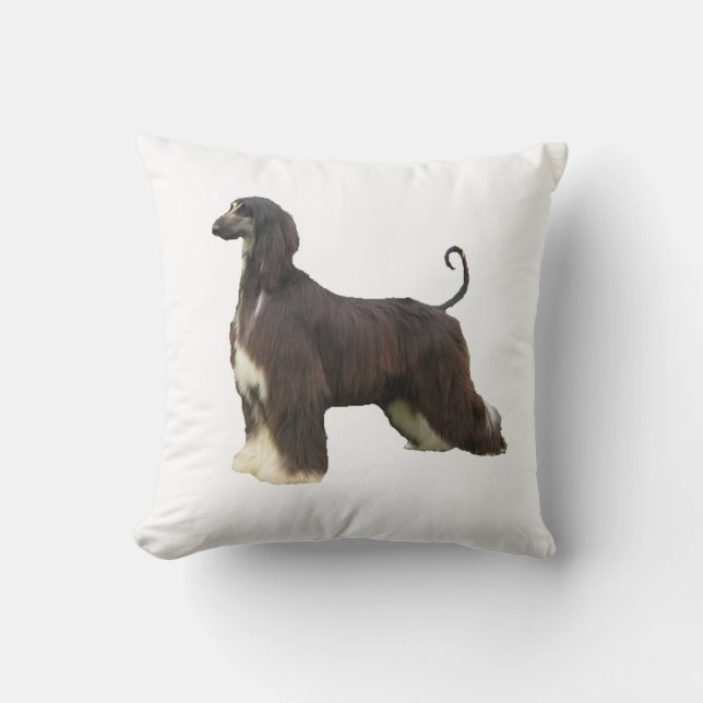 Afghaanse hond vol. png kussen (Voorkant)