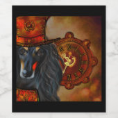 Afghaanse hond wijn etiket (Enkel label)