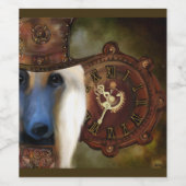 Afghaanse hond wijn etiket (Enkel label)