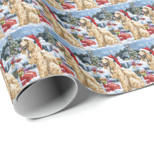 Afghaanse hond Winter Wonderland Kerstvreugde Cadeaupapier