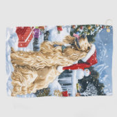 Afghaanse hond Winter Wonderland Kerstvreugde Golfhanddoek (Horizontaal)