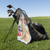 Afghaanse hond Winter Wonderland Kerstvreugde Golfhanddoek (Groen)