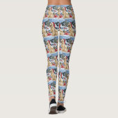 Afghaanse hond Winter Wonderland Kerstvreugde Leggings (Achterkant)