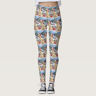 Afghaanse hond Winter Wonderland Kerstvreugde Leggings